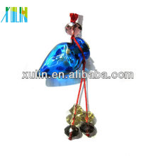 mini sea blue crystal glass beads perfume bottle glass pendant